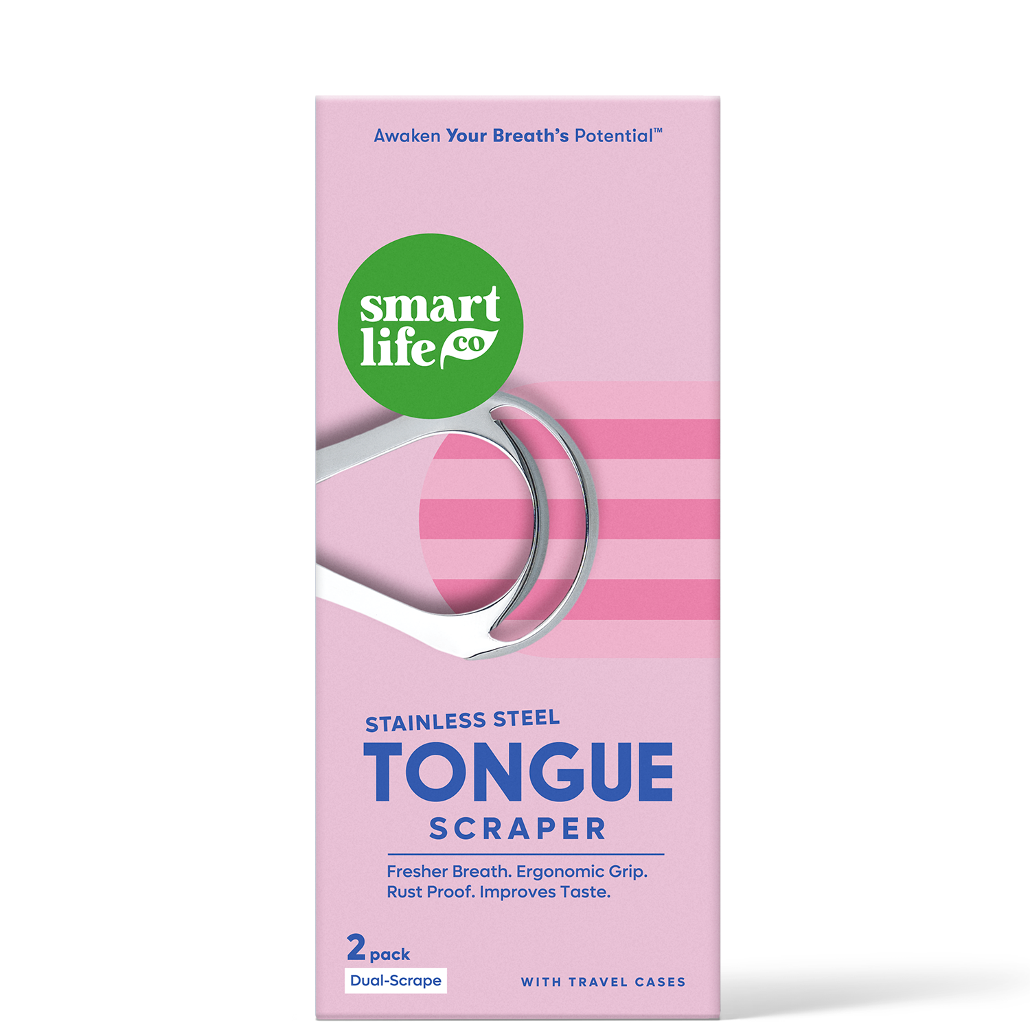 Eco-friendly stainless steel tongue cleaner for fresher breath and oral care