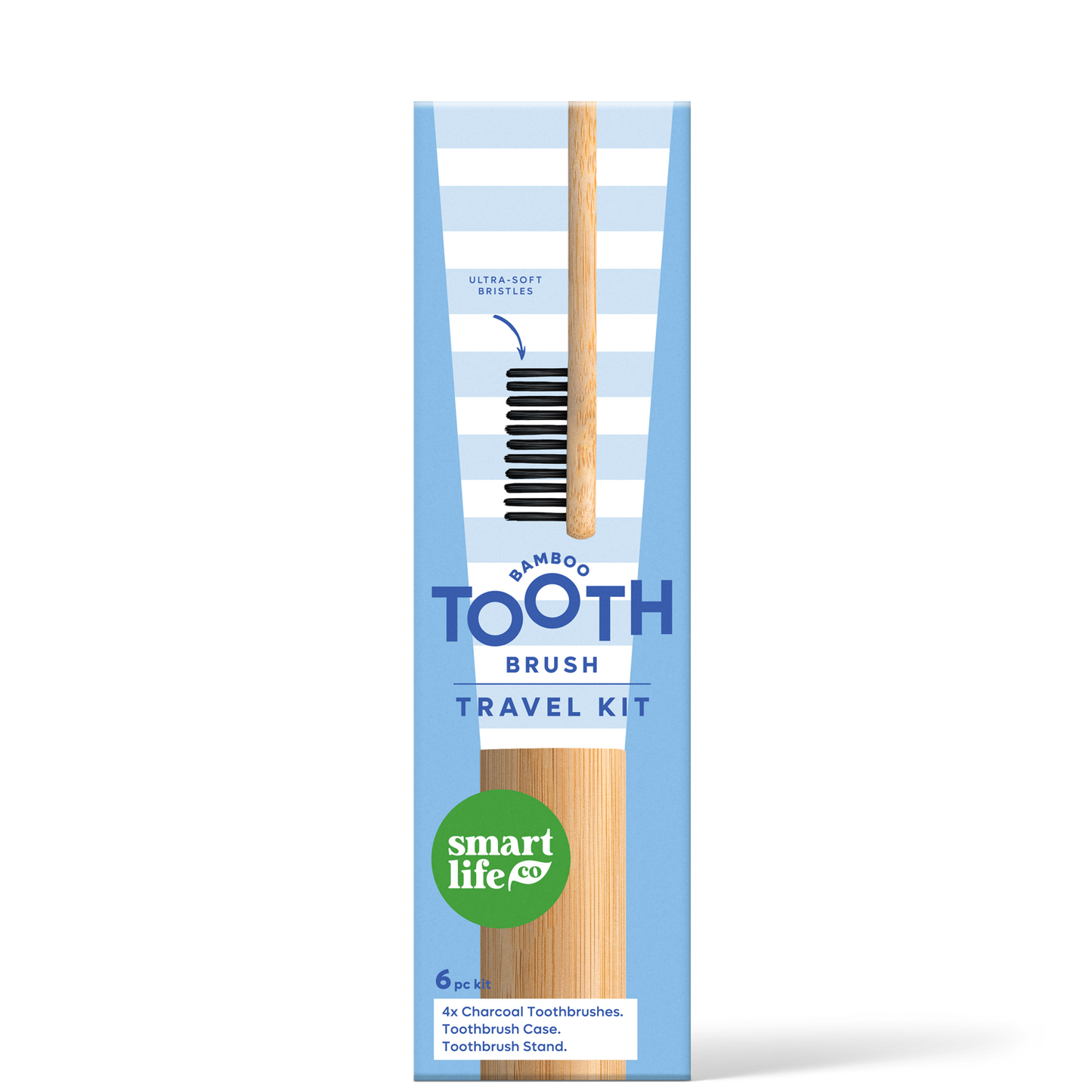 Bamboo Toothbrush Travel Kit 6-pack