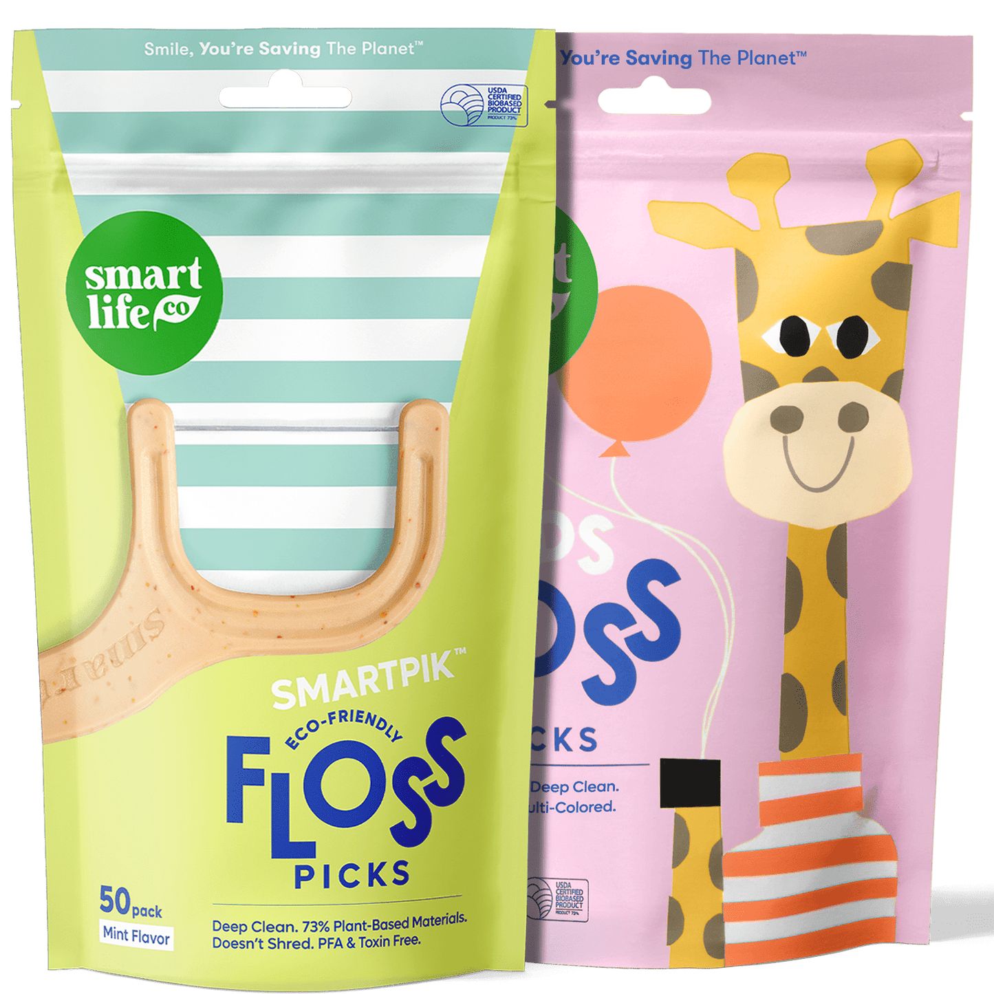 kids biodegradable flossers and eco-friendly floss picks