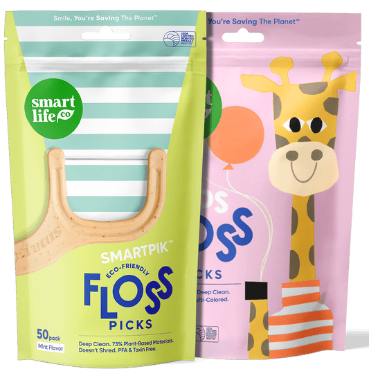 kids biodegradable flossers and eco-friendly floss picks