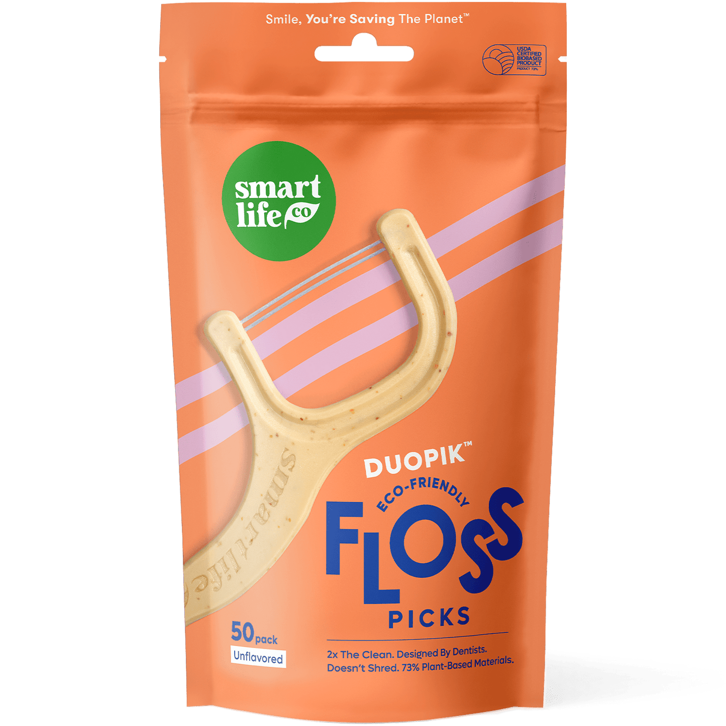 SmartLifeCo DuoPik™ - Unflavored eco-friendly floss pick