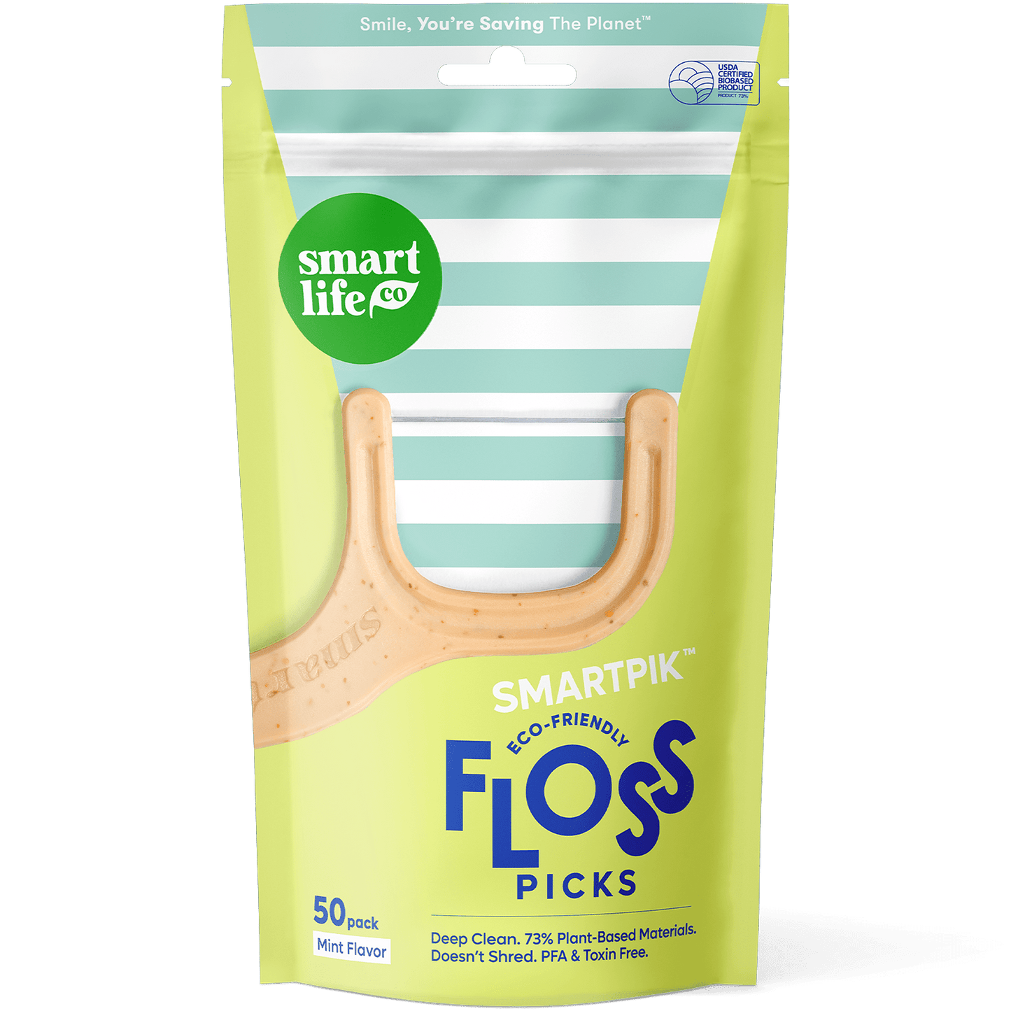 biodegradable floss picks mint flavored