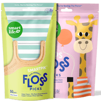 kids biodegradable flossers and eco-friendly floss picks