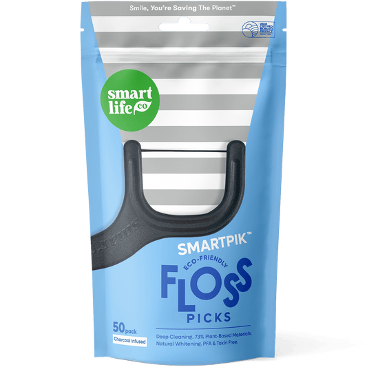 biodegradable floss picks charcoal