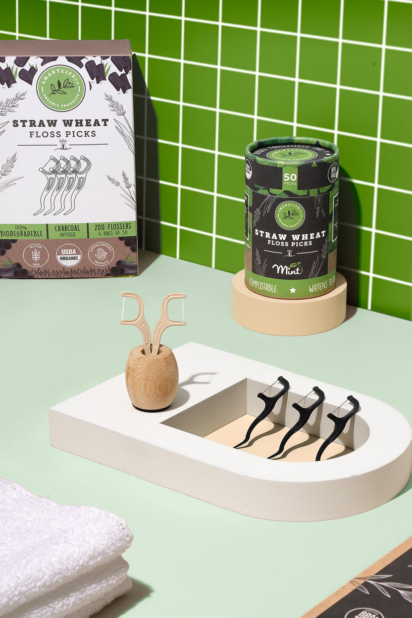 Biodegradable Floss Picks Sustainable Vegan Dental Flossers SmartLifeco