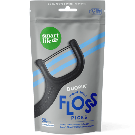 SmartLifeCo DuoPik™ - Charcoal-flavored eco-friendly floss pick