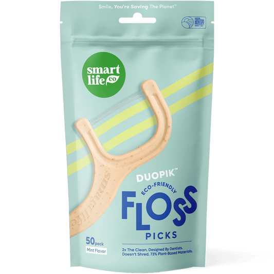 SmartLifeCo DuoPik™ - Mint-flavored eco-friendly floss pick