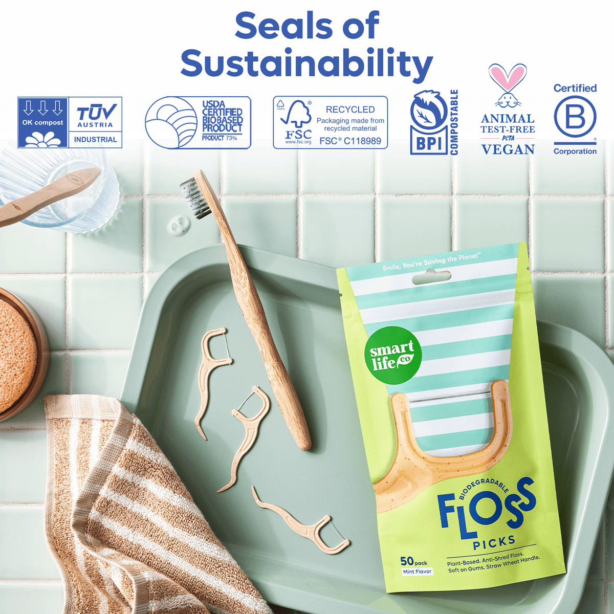 Biodegradable Dental Floss Picks - SmartLifeco