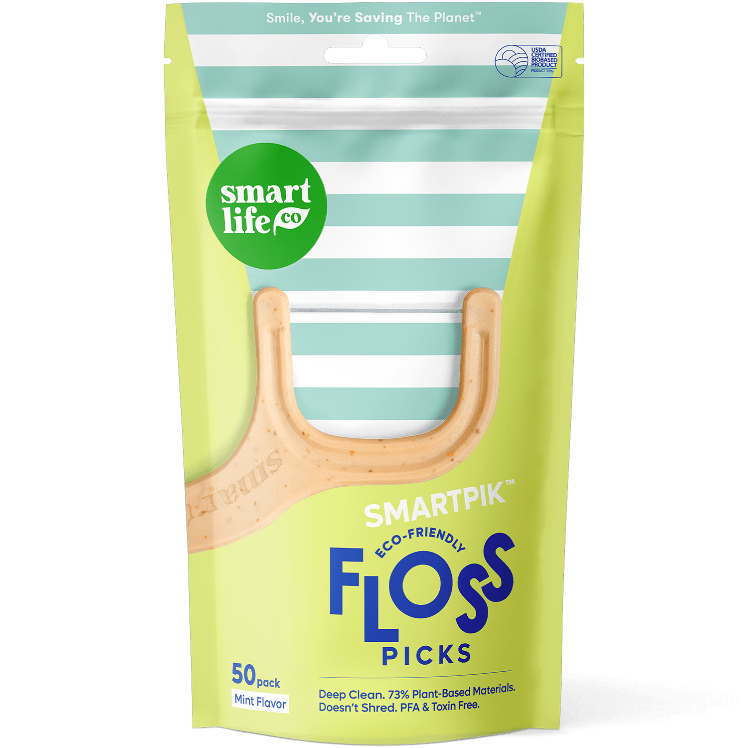 biodegradable floss picks mint flavored