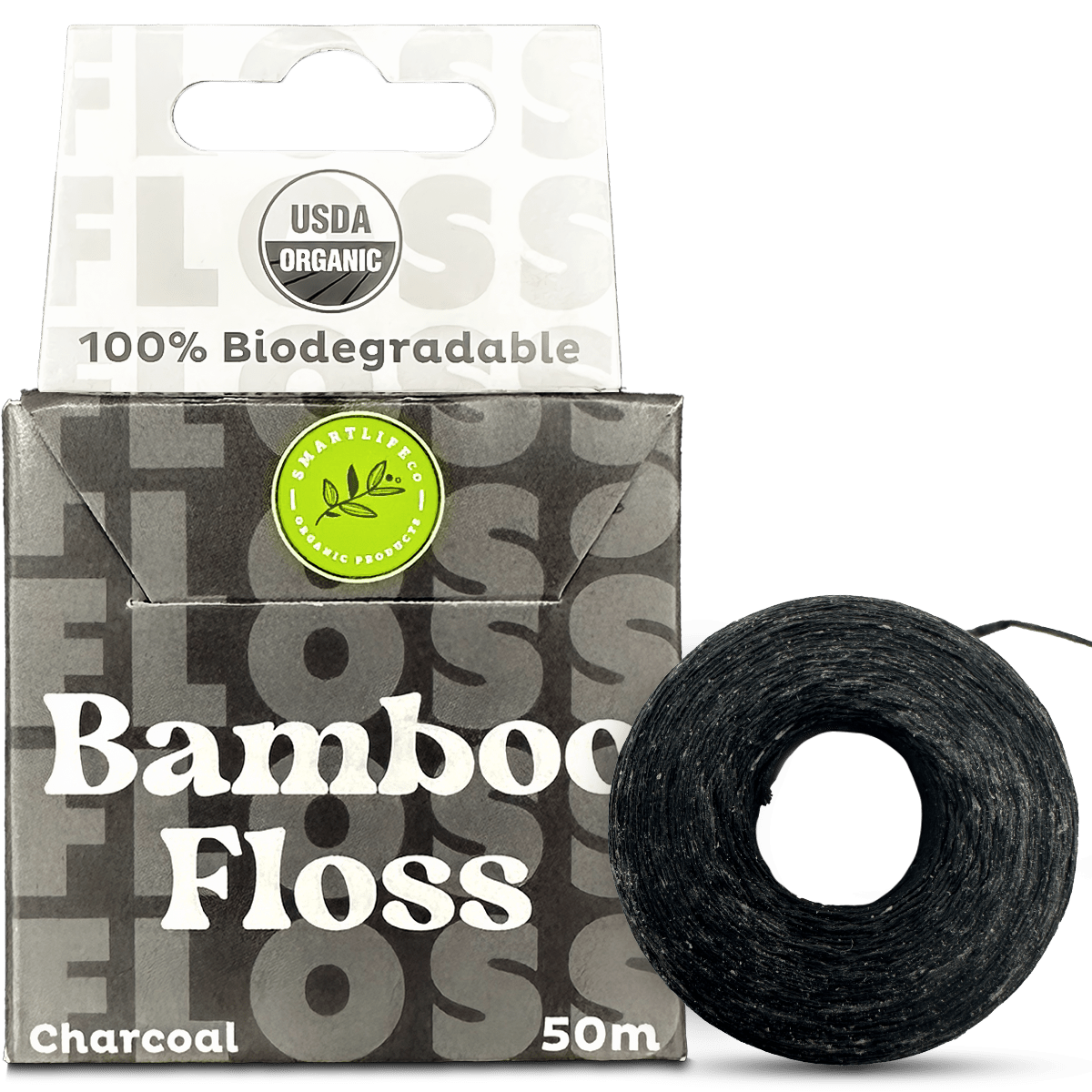 Vegan Silk Dental Floss, var_charcoal