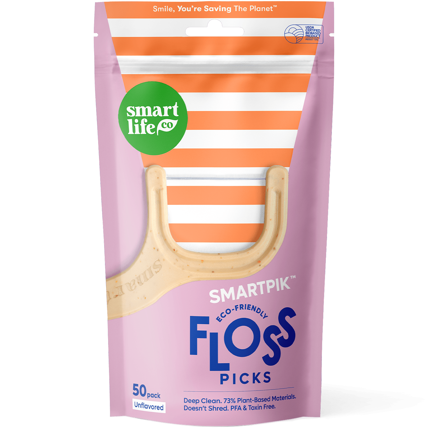 biodegradable floss picks unflavored