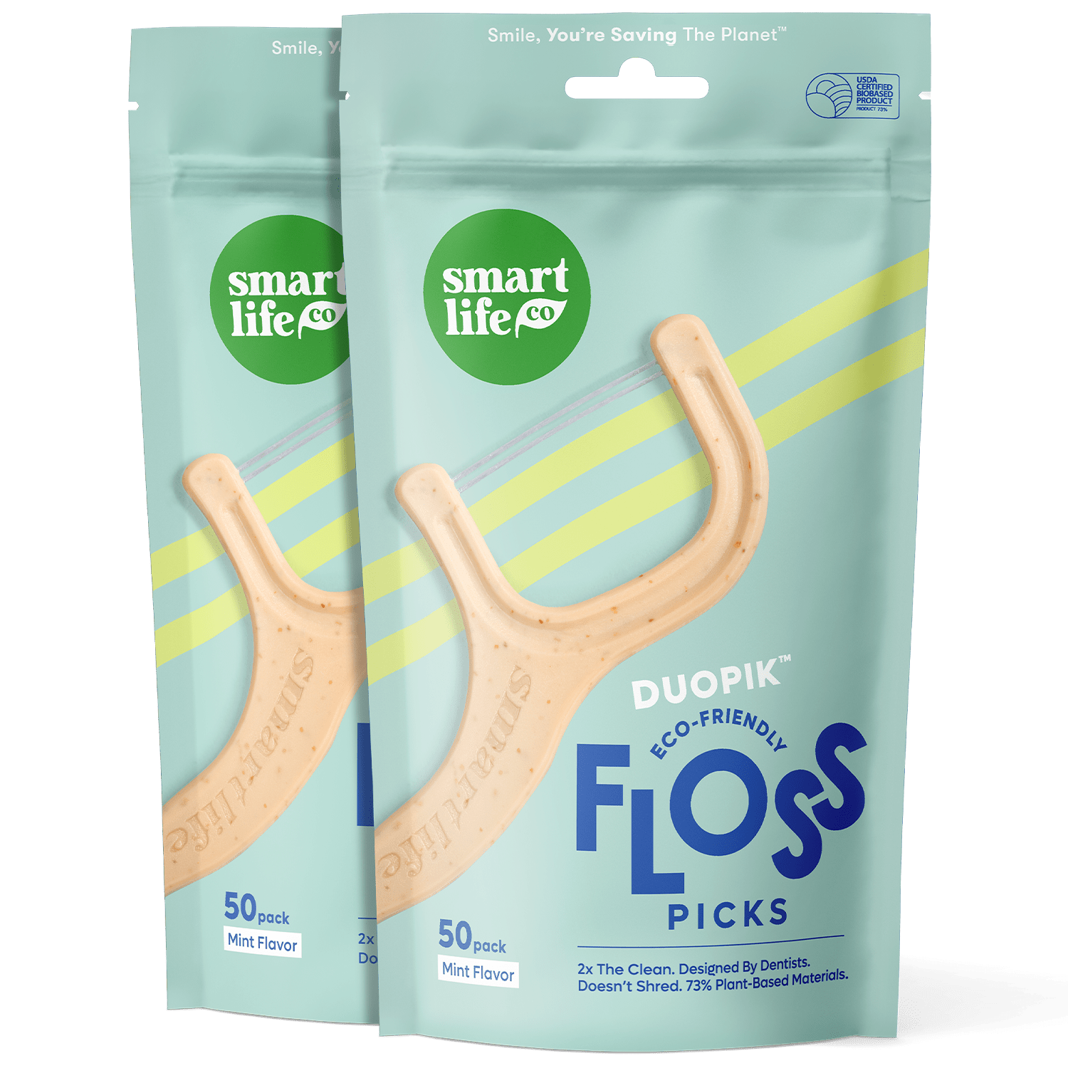 DuoPik Mint: Eco-Friendly Floss Picks | duo pick