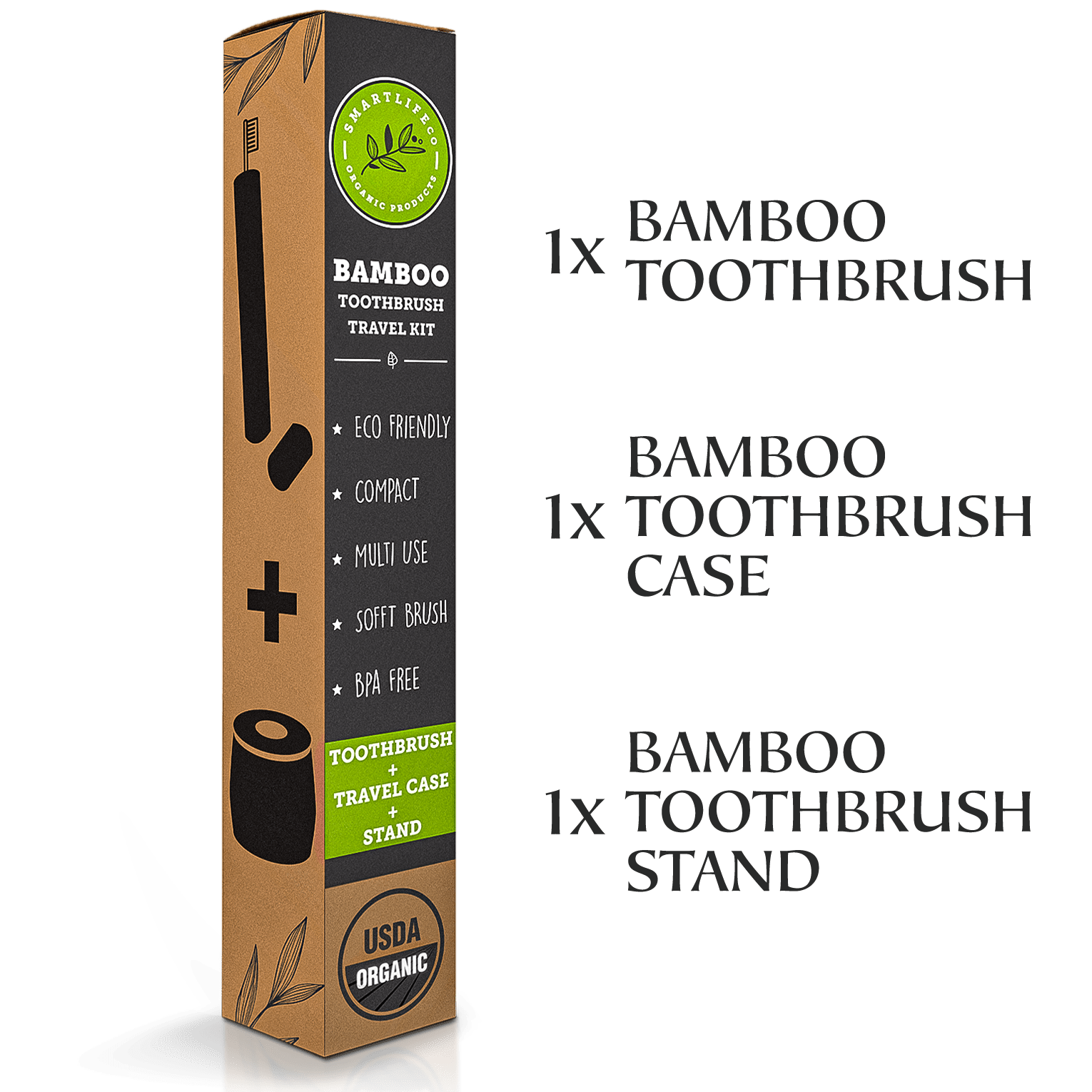 Bamboo Toothbrush Travel Case & Holder - SmartLifeco