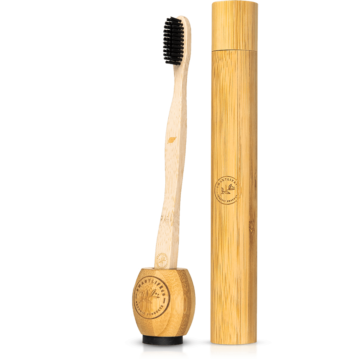 Bamboo Toothbrush Travel Case & Holder - SmartLifEco