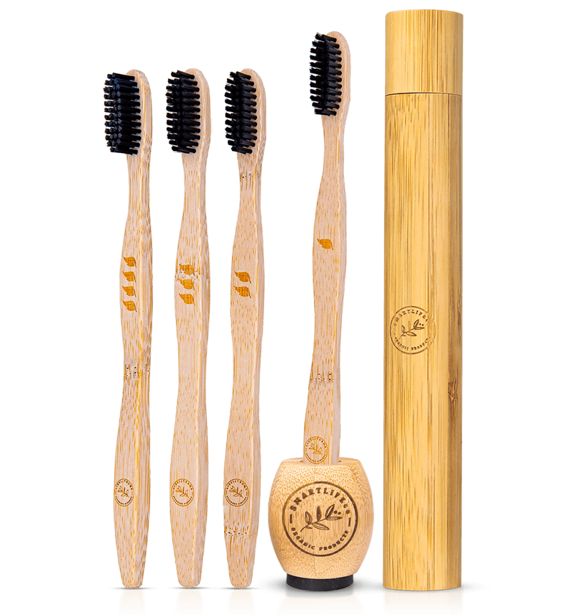 Bamboo Toothbrush Travel Kit (4 Pack) - SmartLifEco
